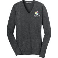 20-LSW285, X-Small, Charcoal Heather, Right Sleeve, None, Left Chest, Your Logo + Gear.